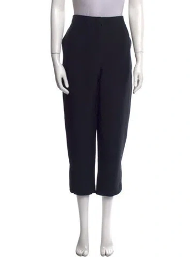Pre-owned Dior Wool Straight Leg Pants In Black