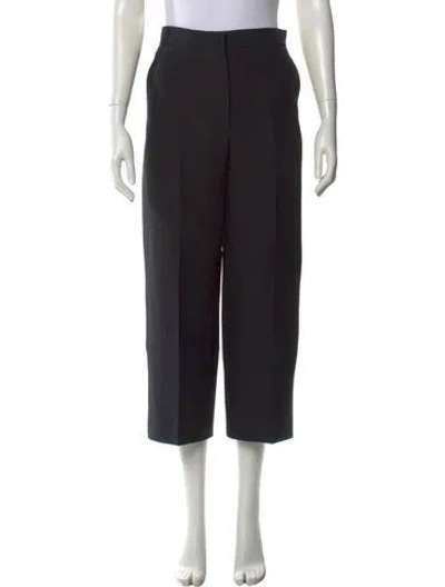 Pre-owned Dior Wool Straight Leg Pants In Black
