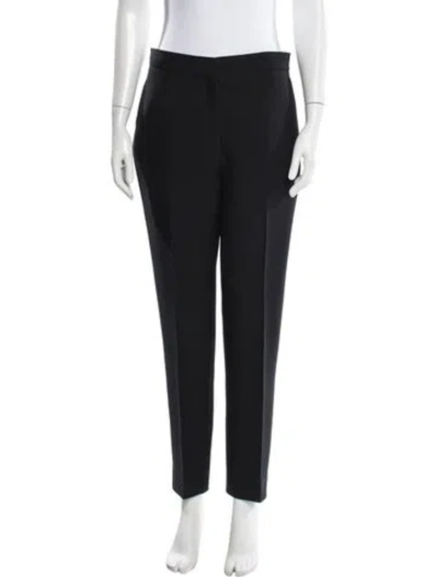 Pre-owned Dior Wool Straight Leg Pants In Black