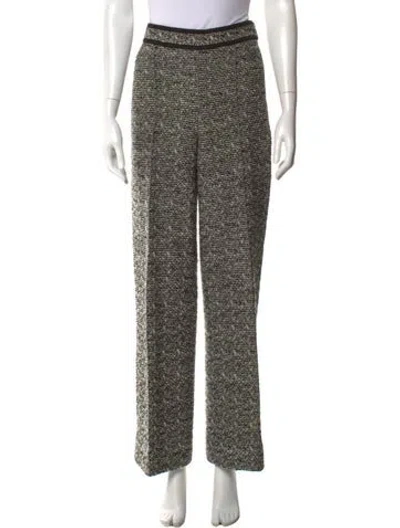 Pre-owned Dior Wool Straight Leg Pants In Black