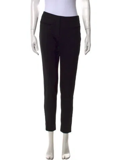 Pre-owned Dior Wool Straight Leg Pants In Black