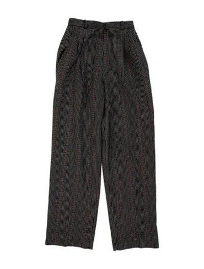 Pre-owned Dior Wool Straight Leg Pants In Black