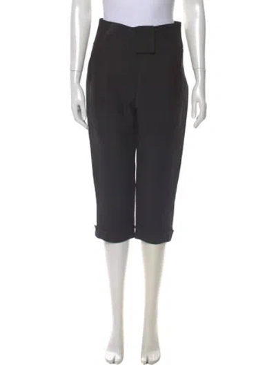 Pre-owned Dior Wool Straight Leg Pants In Gray