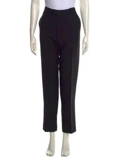 Pre-owned Dior Wool Straight Leg Pants W/ Tags In Black