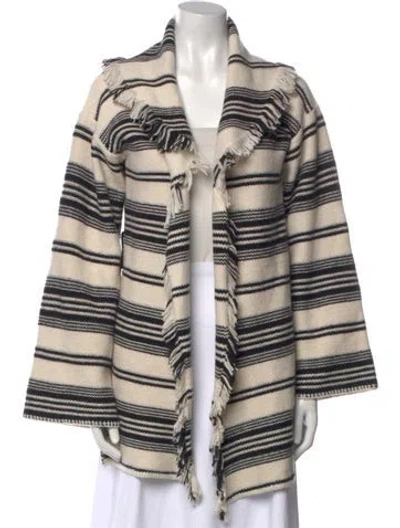 Pre-owned Dior Wool Striped Sweater In Neutral