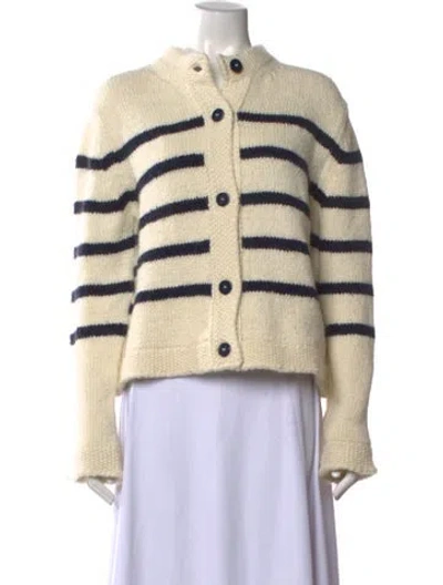 Pre-owned Dior Wool Striped Sweater W/ Tags In Neutral