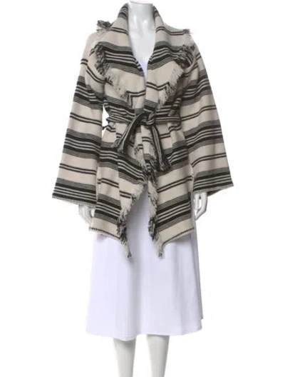 Pre-owned Dior Wool Striped Sweater In White
