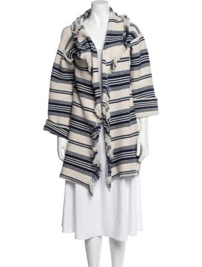 Pre-owned Dior Wool Striped Sweater In White