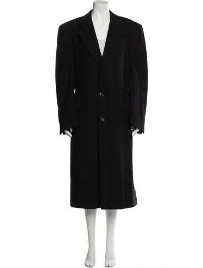 Pre-owned Dior Wool Trench Coat In Black