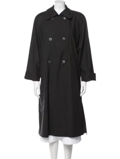 Pre-owned Dior Wool Trench Coat In Black