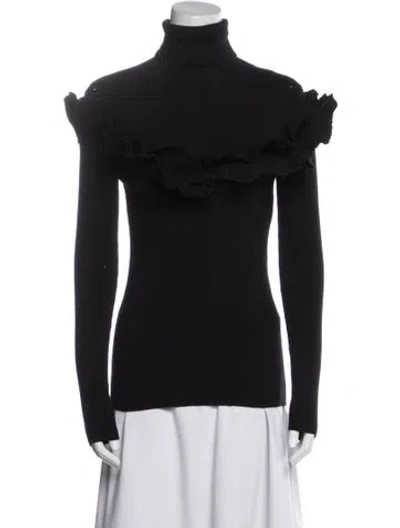Pre-owned Dior Wool Turtleneck Sweater In Black