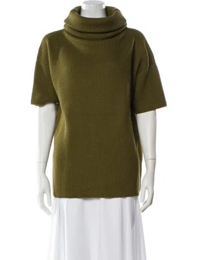 Pre-owned Dior Wool Turtleneck Sweater In Green