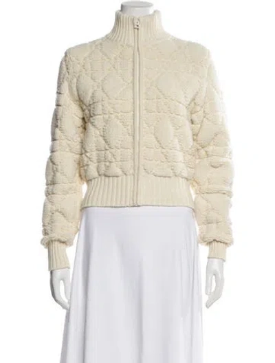 Pre-owned Dior Wool Turtleneck Sweater In Neutral