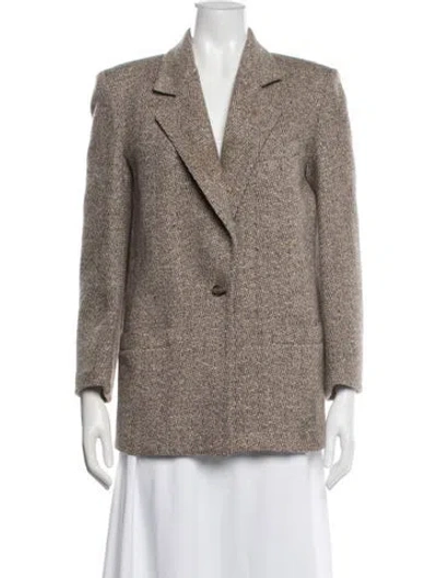 Pre-owned Dior Wool Tweed Pattern Blazer In Multi