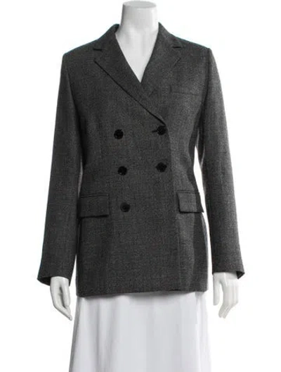 Pre-owned Dior Wool Tweed Pattern Blazer W/ Tags In Grey
