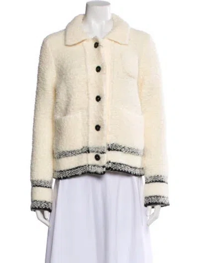 Pre-owned Dior Wool Tweed Pattern Jacket W/ Tags In Neutral