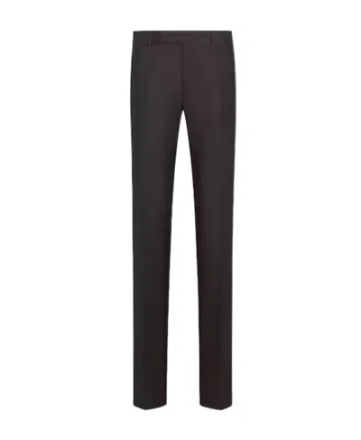 Dior Wool Twill Casual Pants In Black