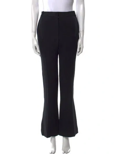 Pre-owned Dior Wool Wide Leg Pants In Black