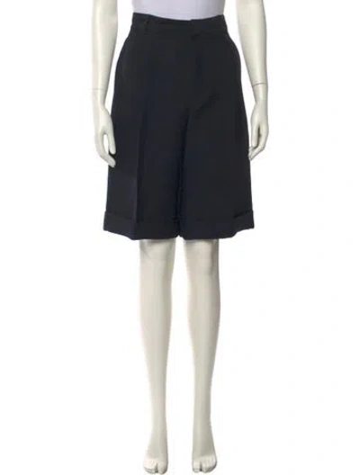 Pre-owned Dior Wool Wide Leg Pants In Black