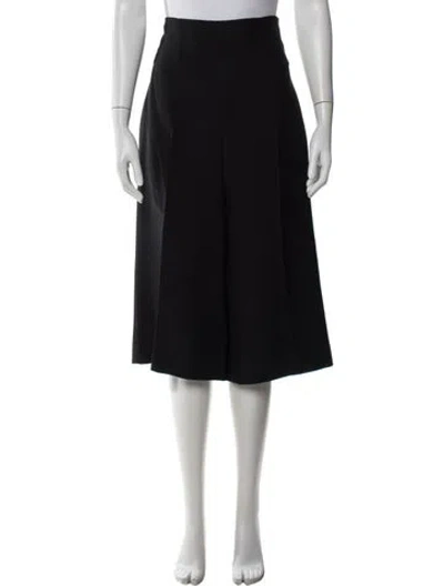 Pre-owned Dior Wool Wide Leg Pants In Blue