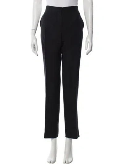 Pre-owned Dior Wool Wide Leg Pants In Gray