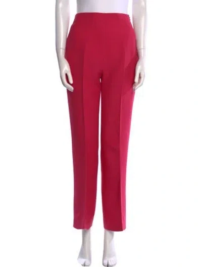 Pre-owned Dior Wool Wide Leg Pants In Pink