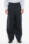 Dior Wool Wide-leg Pants With Front Pleats