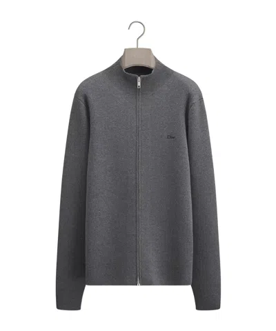 Dior Wool Zip-up Cardigan In Gray