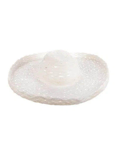 Pre-owned Dior Woven Hat In White