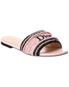 Dior Woven Raffia Sandal In Pink