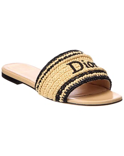 Dior Woven Sandal In Beige