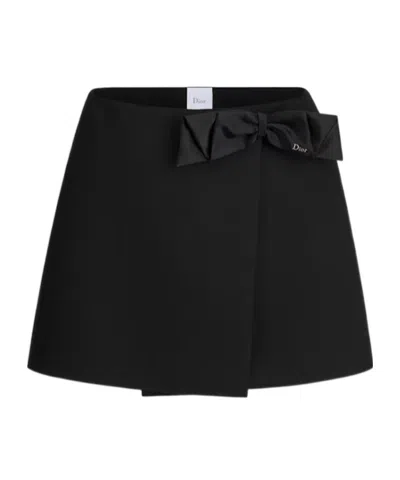 Dior Wrap Miniskirt In Black