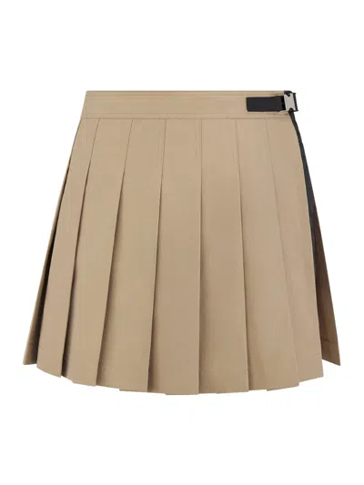 Dior Wrap Miniskirt With Integrated Cannage Shorts In Beige