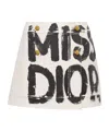 Dior Wrap Wool Miniskirt In White