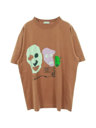 Pre-owned Dior X Cactus Jack Graphic-print T-shirt In Brown