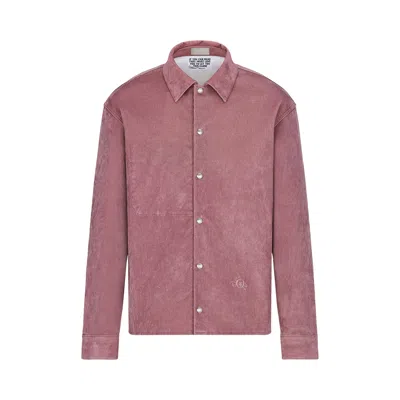 Pre-owned Dior X Cactus Jack Oversized Overshirt 'dark Pink' | Men's Size 48