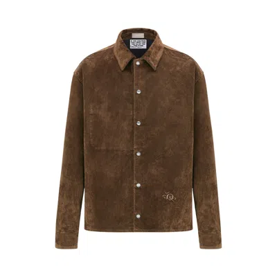 Pre-owned Dior X Cactus Jack Oversized Overshirt 'mocha Brown' | Men's Size 44