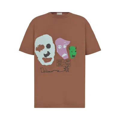 Pre-owned Dior X Cactus Jack Oversized T-shirt 'coffee Brown'