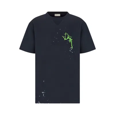 Pre-owned Dior X Cactus Jack Oversized T-shirt 'navy' | Blue | Men's Size Xl