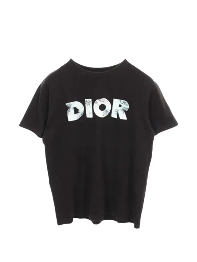 Pre-owned Dior X Daniel Arsham 2000s Logo-print T-shirt In Black