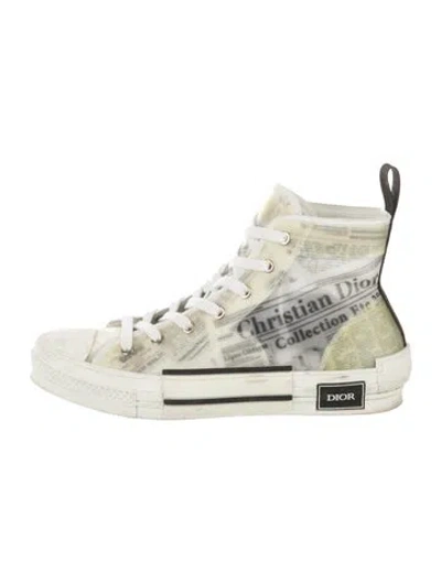 Pre-owned Dior X Daniel Arsham B23 'newspaper Print' Sneakers In White