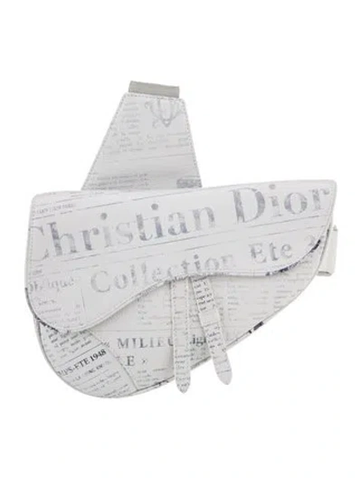 Pre-owned Dior X Daniel Arsham Leather Crossbody Bag In White