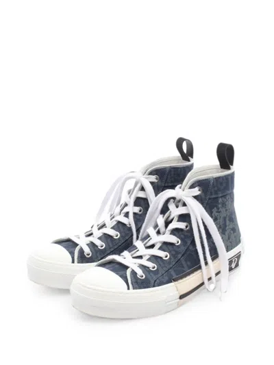 Pre-owned Dior X Denim Tears 2010s B23 High-top Sneakers In Blue
