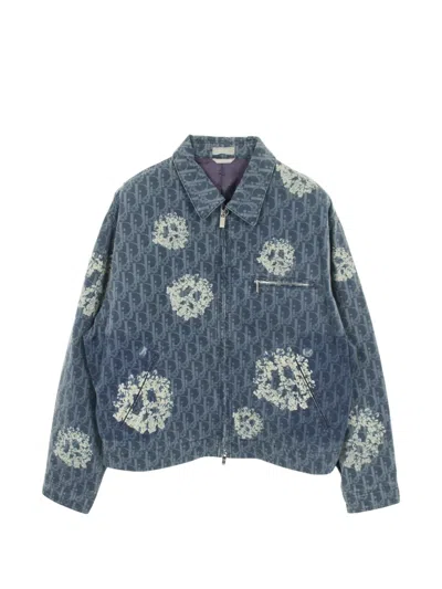 Pre-owned Dior X Denim Tears 2010s Oblique Denim Jacket In Blue