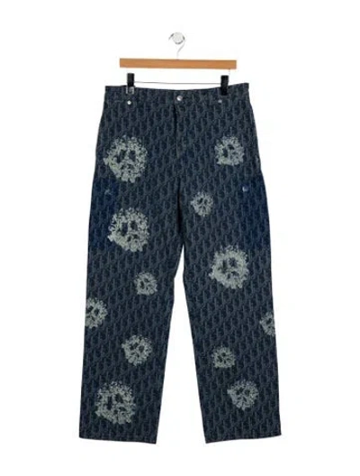 Pre-owned Dior X Denim Tears 2023 Bootcut Jeans In Blue
