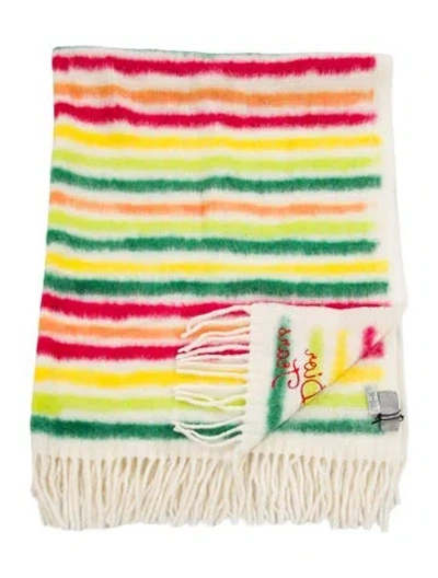 Pre-owned Dior X Denim Tears Alpaca Throw Blanket In Multi