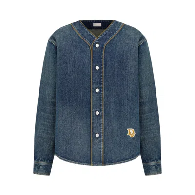 Pre-owned Dior X Denim Tears Baseball Shirt 'blue' | Men's Size 50