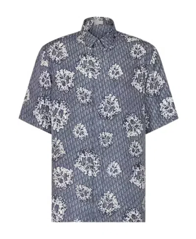 Dior X Denim Tears Short-sleeved Shirt In Gray