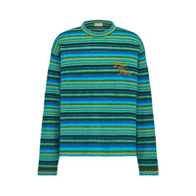 Pre-owned Dior X Denim Tears Sweater 'blue/yellow' In Multi-color