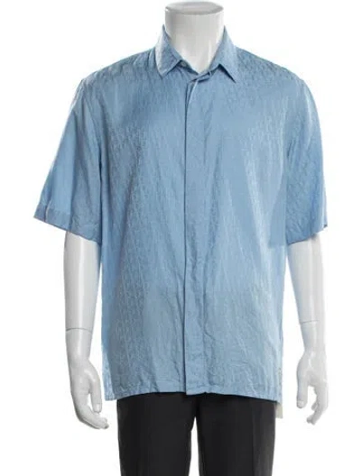 Pre-owned Dior X Erl 2021 Oblique Jacquard Shirt In Blue